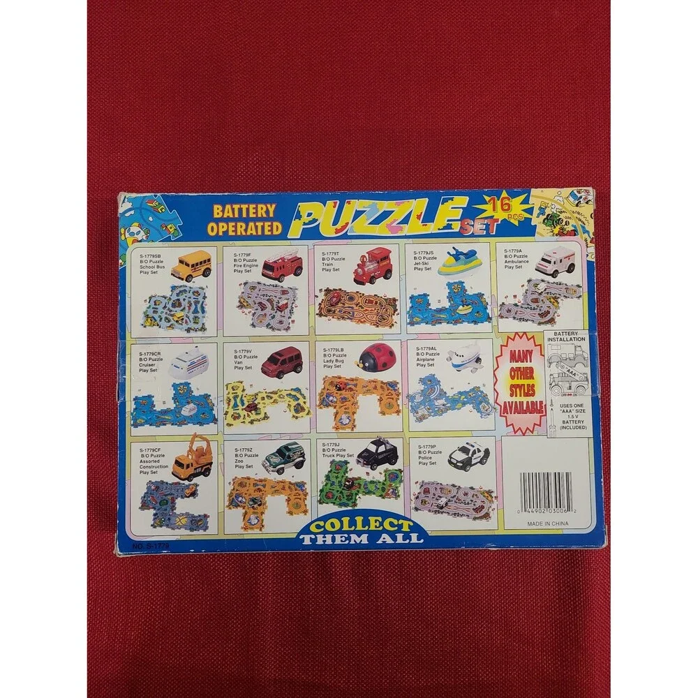 NEW Vintage Battery Operated Airplane Puzzle Set Collector's Edition S-1779 NIB